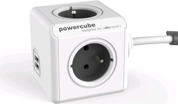 ALLOCACOC PowerCube Extended USB E(FR) - 1.5m 1.5m Verlängerungskabel (Extended USB 1,5M GREY 24)