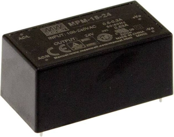 MEAN WELL MPM-15-5 AC/DC-Printnetzteil 5 V/DC 3 A 15 W (MPM-15-5)