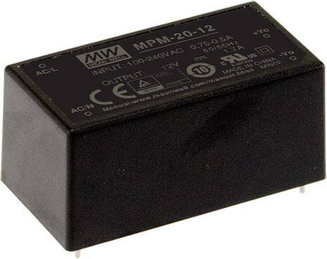 MEAN WELL MPM-20-5 AC/DC-Printnetzteil 5 V/DC 4 A 20 W (MPM-20-5)