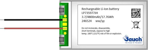 JAUCH QUARTZ GMBH LP735977JH Spezial-Akku Prismatisch Kabel LiPo 3.7 V 5000 mAh