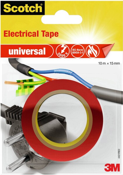 3M universal 4401RED Isolierband Scotch® Rot (L x B) 10 m x 15 mm 1 Rolle(n)