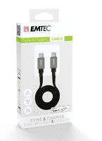 EMTEC T700 - USB-Kabel - USB-C (M) bis USB-C (M) - 3 A -...