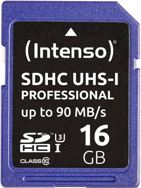 INTENSO SD MicroSD Card 16GB Intenso SD-HC UHS-I Professional