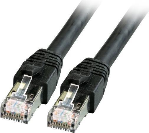 EFB ELEKTRONIK EFB RJ45 Patchkabel S/FTP, Cat.8.1,BC, LSZH, 1m, schwarz