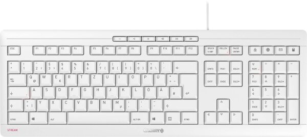 CHERRY TAS STREAM KEYBOARD grau  deutsches Layout