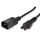 VALUE Power Cable C14 to C5. Black. 1.8m