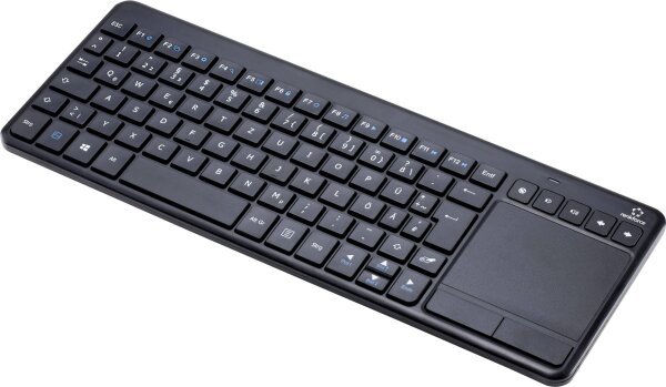 RENKFORCE MT-1006 Funk-Touchpad, Funk-Tastatur Deutsch, QWERTZ, Windows Schwarz Integriertes