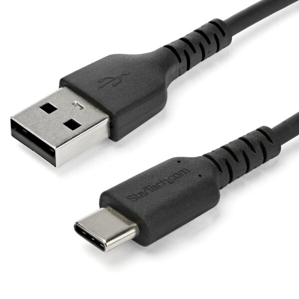 STARTECH.COM 1m USB 2.0 auf USB-C Kabel - Hochwertiges USB 2.0 Kabel - USB-Kabel - Schwarz - Aramidf