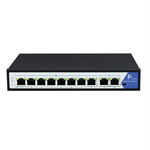 VALUE PoE+ Gigabit Ethernet Switch, 8+2 Ports (21.99.1195)