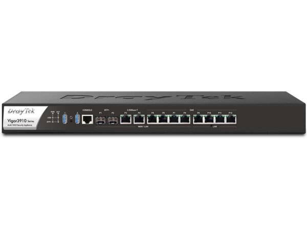 DRAYTEK Vigor 3910 - Router - PPP, 10 GigE, 2.5 GigE - WAN-Ports: 6 - an Rack montierbar