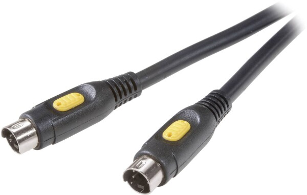 SPEAKA PROFESSIONAL S-Video Video Anschlusskabel [1x S-Video-Stecker - 1x S-Video-Stecker] 2 m Schwa