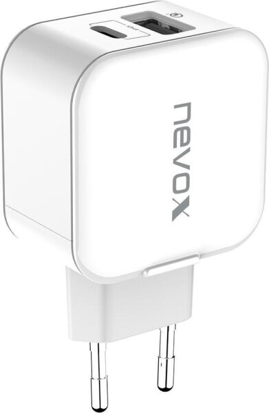 NEVOX USB PD Type C + USB QC 3.0 Ladegerät 18 Watt weiß