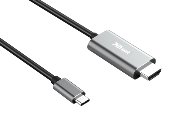 TRUST USB-C Anschlusskabel [1x USB-C? Stecker - 1x HDMI-Stecker] 1.8 m Schwarz (23332)