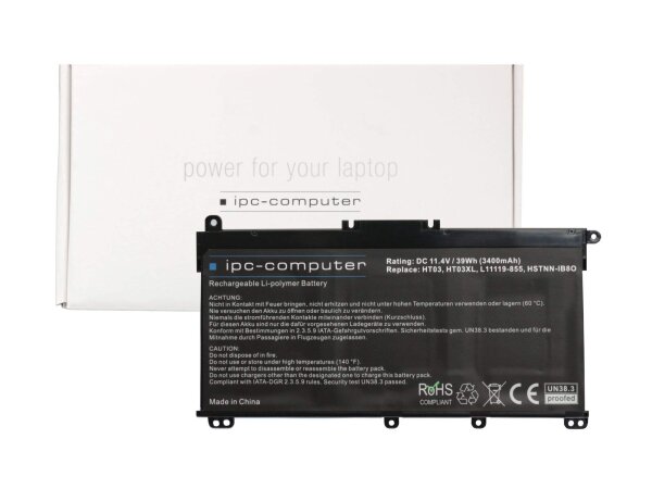 HP IPC-Computer Akku 39Wh für HP 15s-fq1000 Serie