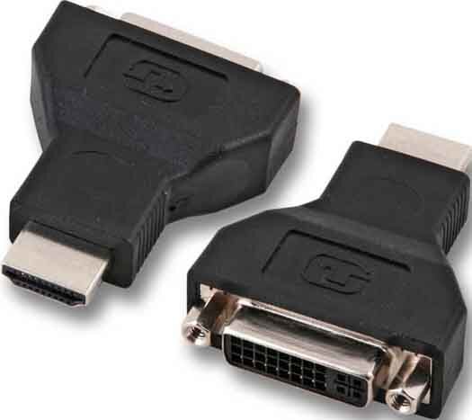 EFB ELEKTRONIK DVI 24 1 Buchse auf HDMI Stecker vergossen vergoldete Kontakte mit Verschraubung