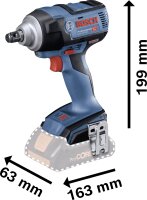 BOSCH Professional GDS 18V-300 Akku-Drehschlagschrauber...