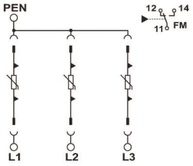 PHOENIX CONTACT 2909968 VAL-SEC-T2-3C-440-FM Überspannungsableiter Typ 2