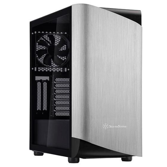 SILVERSTONE SETA A1 ATX-Mid-Tower-Gehäuse Silber USB 3.1 Gen 2 Type-C