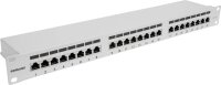 INTELLINET 24-Port Cat6a Patchpanel FTP 1HE grau