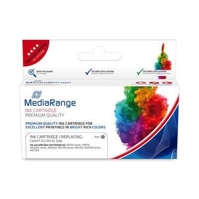 MEDIARANGE Patrone Canon CLI-551GY XL mit Chip grau