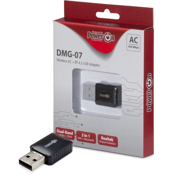 INTERTECH Inter-Tech Wireless + Bluetooth USB Adapter DMG-07 650Mbps retail