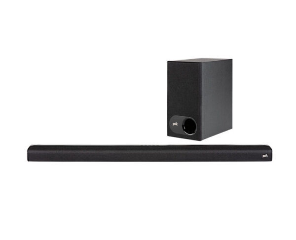 POLK AUDIO SIGNAS2 Soundbar, Auto-Subwoofer aktiv Schwarz Bluetooth®, Wandbefestigung, inkl.