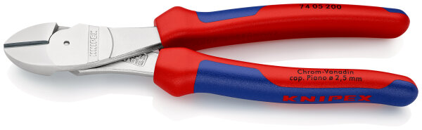 KNIPEX Werkstatt Kraft-Seitenschneider mit Facette 200 mm Knipex 74 05 200