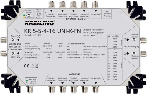 KREILING TECHNOLOGIEN GMBH Unicable Multischalter 4SCR Ausg.16 User