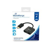 MEDIARANGE HDMI Buchse/DP Stecker 18 Gbit/s 20cm schw