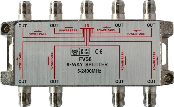 KREILING TECHNOLOGIEN GMBH KREI SAT-Verteiler 8fach STV 1788 DC 5-2250MHz Class A 11109