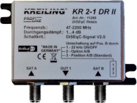 KREI DiSEqC Relais für 2 KR 2-1 DR-II SAT-Positionen...