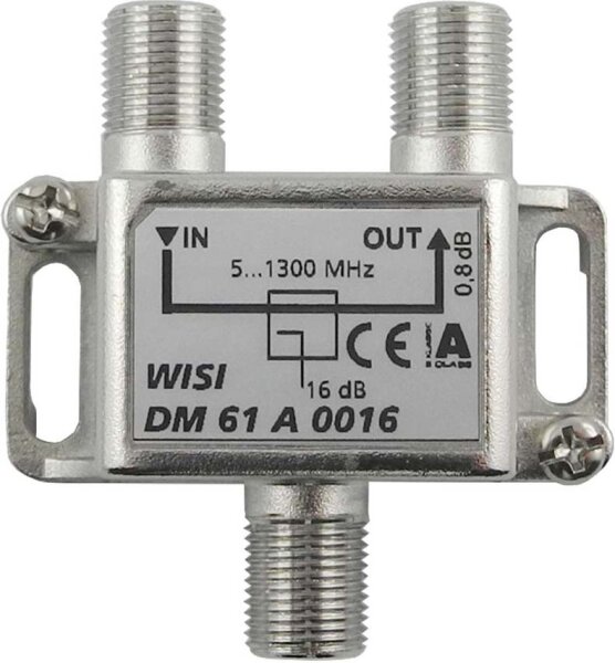 WISI 1-fach Abzweiger DM61A0016 5-1300MHz 16dB Klasse A (+10dB)