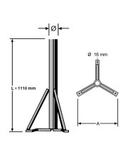 KATH Standfuß L810mm ZAS 15 Durchmesser:76mm, f....