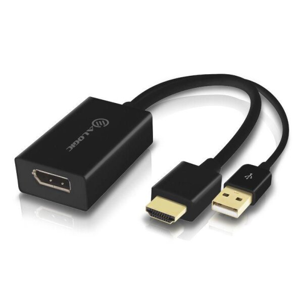 ALOGIC Adapter Converter HDMI to DisplayPort M/F schwarz