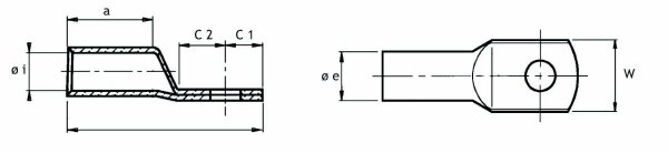 CIMCO Rohrkabelschuh 180 ° M12 16 mm² Loch-Ø: 13 mm Cimco 180715 1 St.