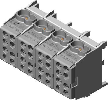 POLLMANN ELEKTROTECHNIK GMBH Pollmann Hauptleitungsabzweigklemme grau 4-pol 25qmm HLAK-25 4/8gr-S