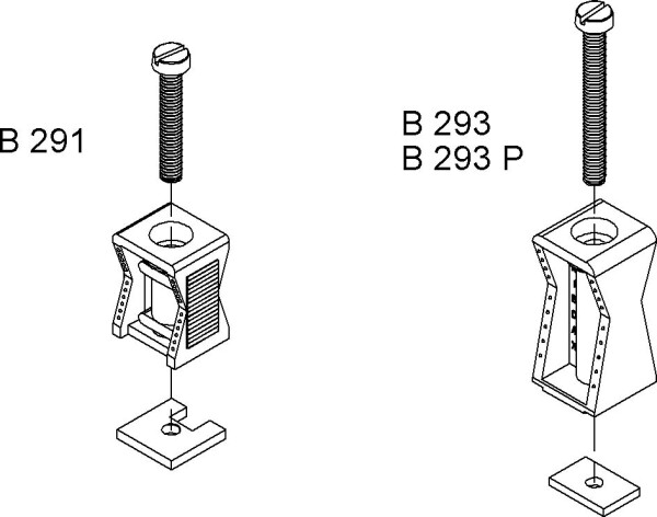 NIEDAX NIED Niedax B293 Reihenschelle, B 293 für Leitungs-Dm. 13-38mm PS Kunst.