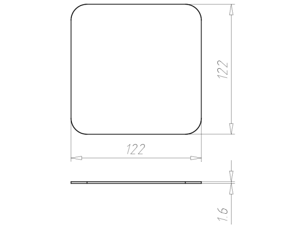 KAISER GMBH KAIS Abschlussdeckel 1095-93 für Kastengrösse 128x128mm