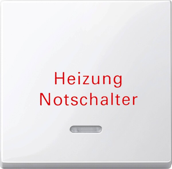 MERTEN GMBH Merten Wippe m.Kontrollfenster+ 435119 Aufd. Heizungsnot polarweiß glänz. Sys.