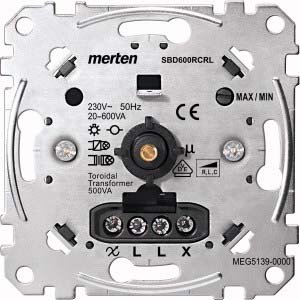 MERTEN GMBH Univ.-Drehdimmer MEG5139-0000 Einsatz 20-600W/VA