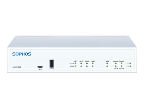 SOPHOS RED 20 rev 1Appliance, 1-y War- with multireg pwr spl