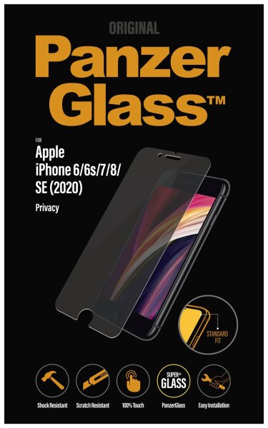 PANZERGLASS Apple iPhone 6/6s/7/8/SE (2020) Privacy Standard Fit