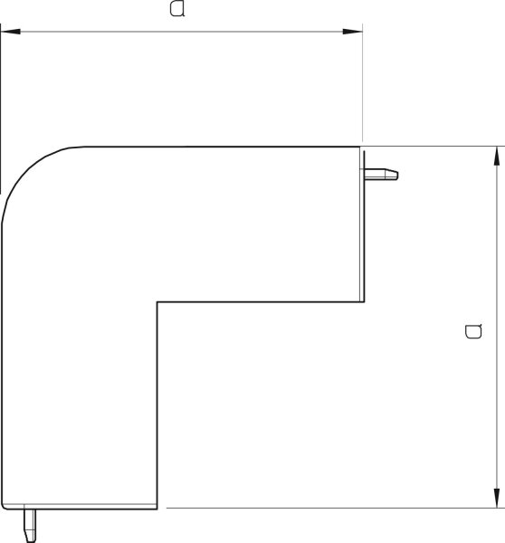 OBO BETTERMANN OBO Ausseneckhaube WDK HA40060RW 40x60mm PVC reinweiss RAL9010 6192254