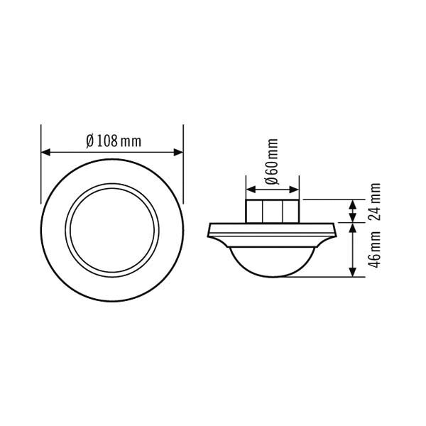 ESYLUX PD- PD-C360i/24 KNX ECO UP C360i/24 KNX ECO Decken Präsenzmelder U