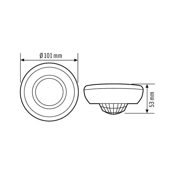 ESYLUX MD 360i/24 Basic ws EB10430862 Decken-Präsenzmelder 360° AP EB10430862