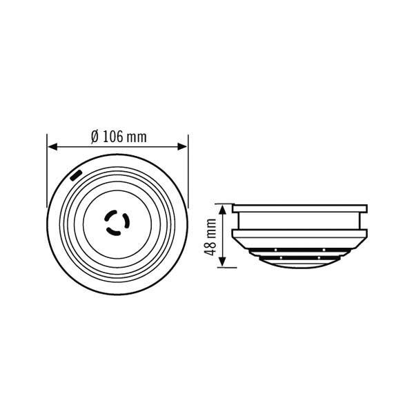 ESYLUX AP Rauchmelder        PROTECTOR K        230V weiss             ER1001891