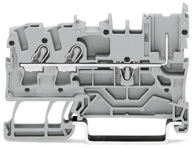 WAGO 2022-1301/999-953 Mini-Doppelstock-Basisklemme 5.20 mm Push-In-Klemme Grau 100 St.