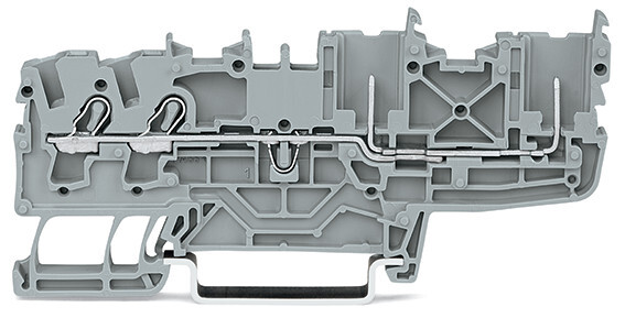 WAGO 2022-1401/999-953 Mini-Doppelstock-Basisklemme 5.20 mm Push-In-Klemme Grau 50 St.