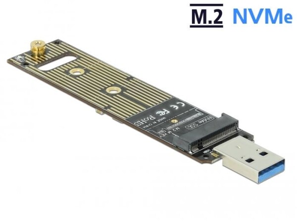 DELOCK Konverter für M.2 NVMe PCIe SSD mit USB 3.1 Gen 2