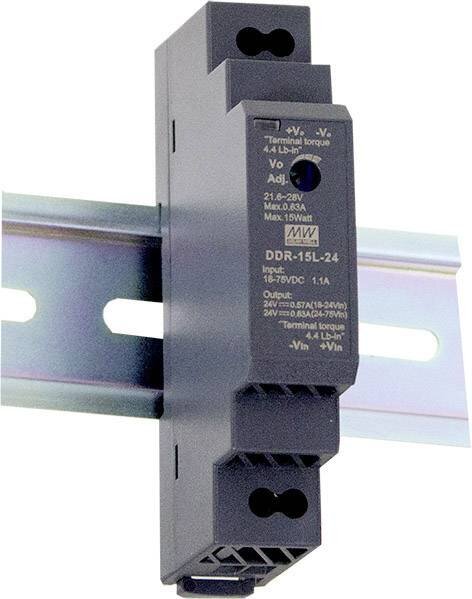 MEAN WELL DDR-15G-3.3 Hutschienen-DC/DC-Wandler (DIN-Rail) 3.3 V/DC 3.5 A 11.6 W 1 x (DDR-15G-3.3)